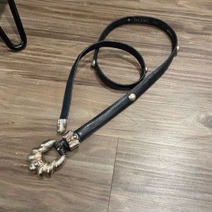 Vintage black leather belt